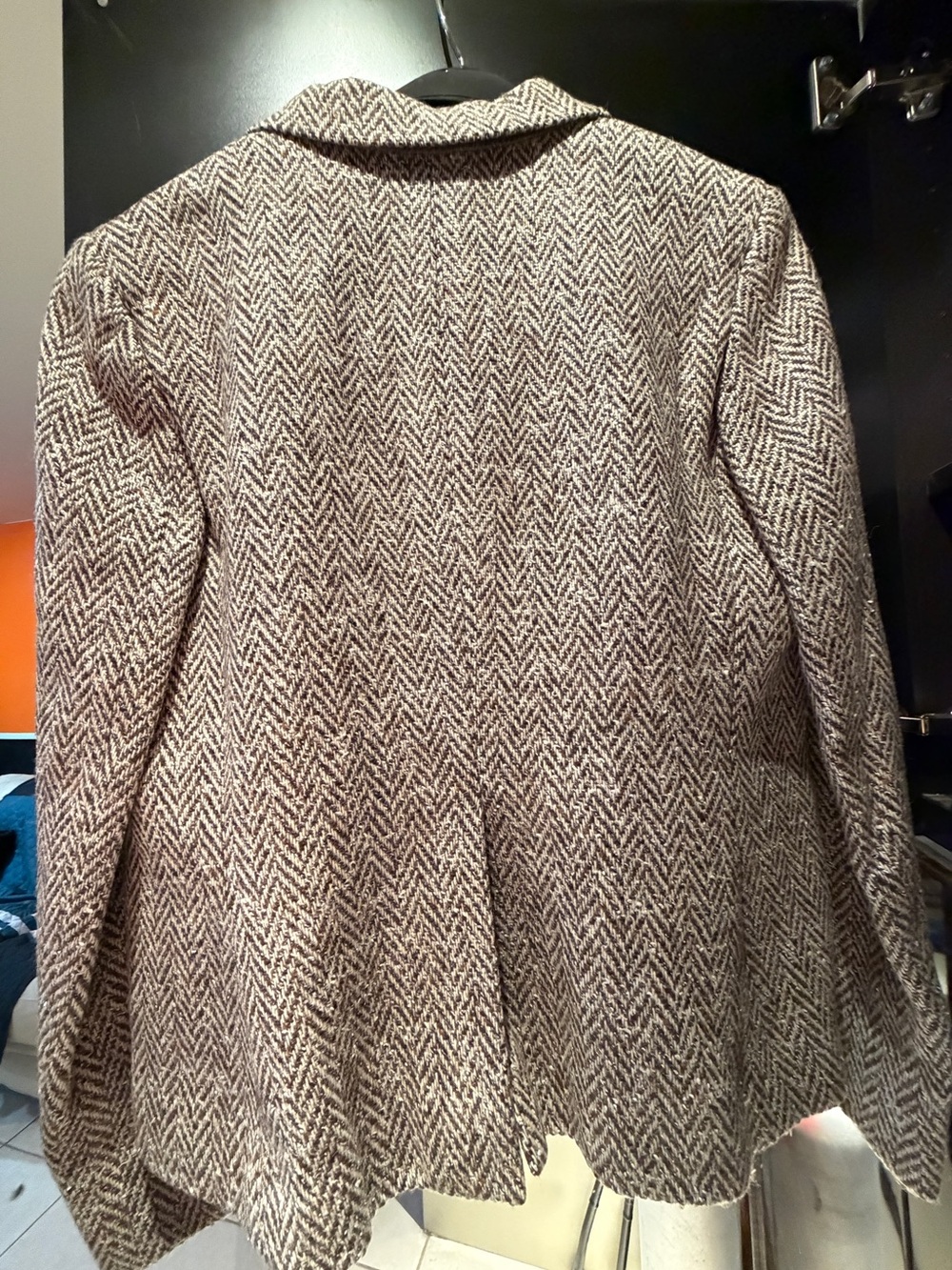 Brooks Brothers Tweed Herringbone Blazer - Brown & Cream Women’s Size 14 - Picture 6 of 6